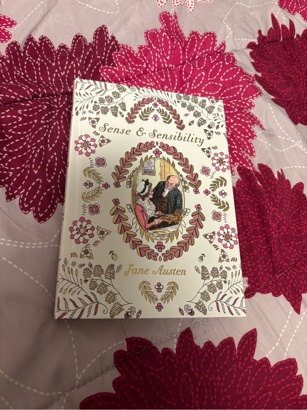 Sense & Sensibility Decorative Hardcover - White & Gold Floral Cover